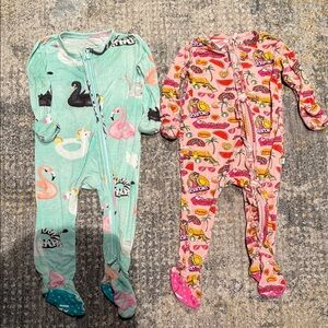 Posh Peanut Flamingo and Snack Print Footies
